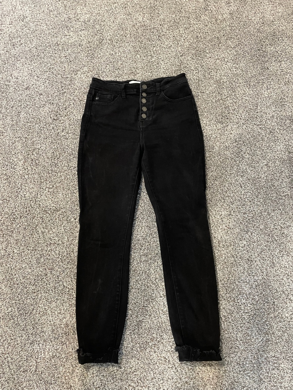 Kenar High-Rise Black Button-Fly Jeans